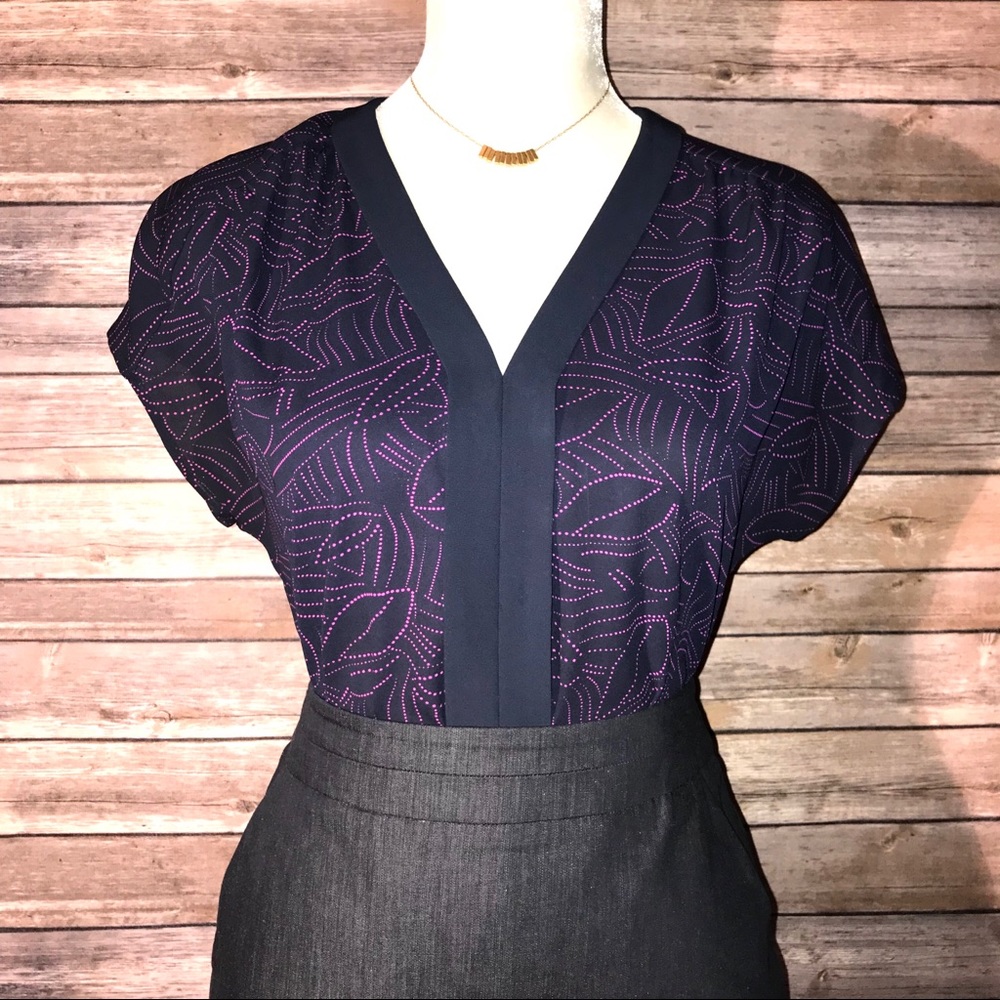 🎉2xHP🤗 Ann Taylor Factory Cap Sleeve Blouse